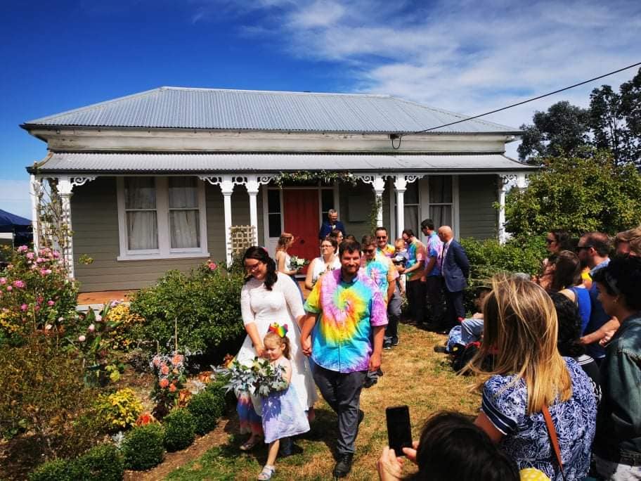 Tie dye wedding